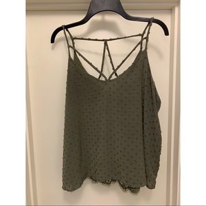 Strappy Green Tank Top